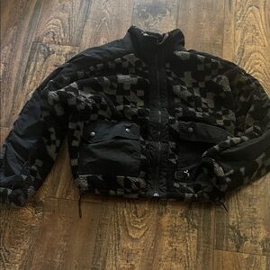 JoyLab Fleece Lined, Soft & Cozy Warm Crop Jacket.
